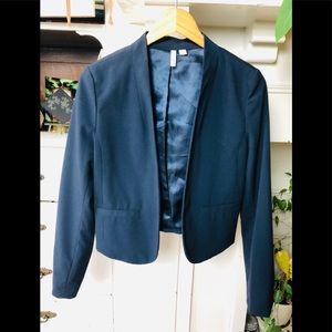 Crop Blazer Navy Blue